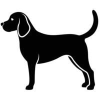 Stylish beagle dog silhouette icon for logos and branding in modern design vector