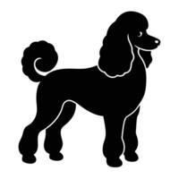 Modern poodle dog silhouette logo with a playful pet design for creative use vector