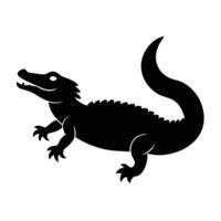 Alligator Silhouette Icon Graphic Art for Modern Design Projects vector