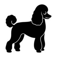 Abstract poodle dog silhouette icon for graphic design, logos and branding vector