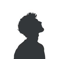 Silhouette of a man isolated on white background vector