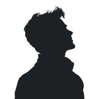Man silhouette illustration on isolated white background vector