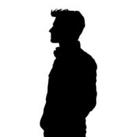 Man silhouette illustration on isolated background vector