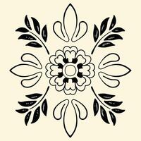 Elegant Floral Line Art Pattern Seamless Botanical Design vector