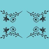 decorative Floral Line Art Pattern Seamless. vector