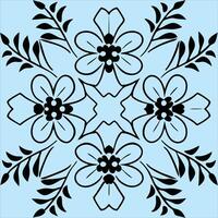 Elegant Floral Line Art Seamless Botanical Design vector