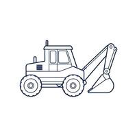 Excavator Outline Sketch vector