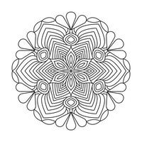 Round Mandala With Floral Patterns Ornamenta Design vector