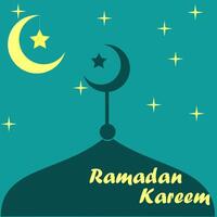 Ramadan kareem greeting card vector