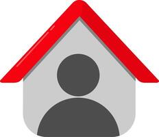 A house with a person inside vector