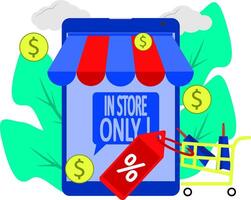 How to start an online store vector