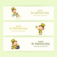 St. patricks day. Set of banners, Posters postcards, different formats and sizes. vector