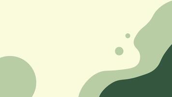 Green curves and the waves of the sea range from soft to Trendy dark background flat design style vector