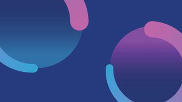 Blue gradient abstract banner with shapes elements multiple blue circle graphic screen, halftone tech presentation for background presentation, background, wallpaper vector