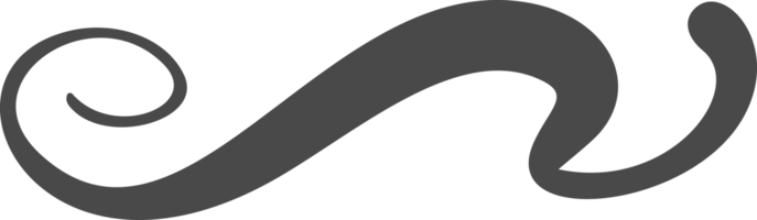 Swoosh line. Hand drawn swirl underline and squiggle. Doodle brush stroke, calligraphic flourish and curve elegant highlight for graphic design. png