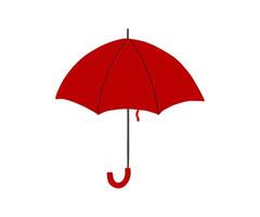 The umbrella is drawn in a flat style. puddles, bad weather. Hand drawn illustration. vector