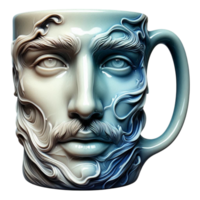 Surreal Face Mug with Artistic Expression png