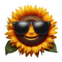 Sunflower Wearing Sunglasses png