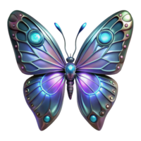 wonderful abstract Cybernetic Butterfly 3D Render authentic png
