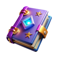 magnificent abstract Magical 3D Book Render, Fantasy Journal Illustration high resolution png