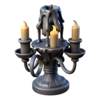wonderful abstract Three-Candle Candelabra 3D Render genuine png