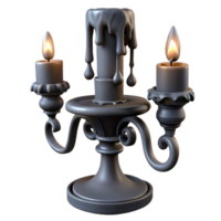 vibrant traditional 3D Model of a Melted Candle Candelabra high quality png
