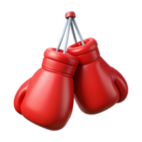 beautiful traditional 3D Render Red Boxing Gloves high resolution png