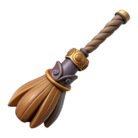 beautiful abstract 3D Render of a Stylized Broom authentic png