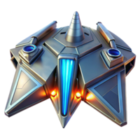 serene rustic Futuristic Spaceship 3D Render detailed png