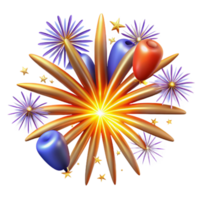 Abstract 3D Festive Burst Illustration png