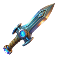 Fantasy 3D Render of a Glowing Dagger png