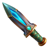 wonderful rustic Fantasy Dagger 3D Render professional png