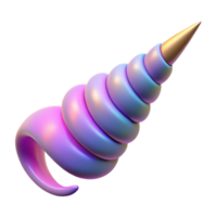 elegant classic Abstract 3D Render of a Spiral Shell authentic png