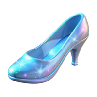 extraordinary artistic Sparkling Glass Slipper 3D Render premium png