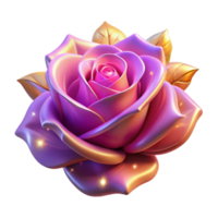 3D Render of a Sparkling Rose png