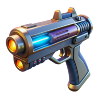 Futuristic Laser Pistol 3D Render png