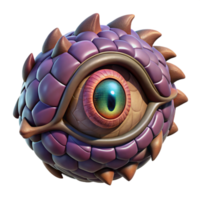 3D Render of Scaled Orb with Eye png