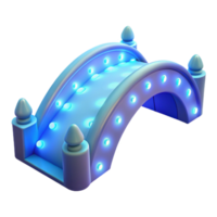 vibrant abstract Glowing Bridge 3D Render genuine png