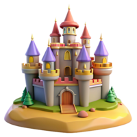 extraordinary rustic Fairytale Castle 3D Render high quality png
