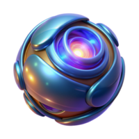 abstrato 3d esfera Renderização, futurista esfera Projeto png