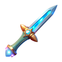 serene rustic Glowing Fantasy Dagger 3D Render original png
