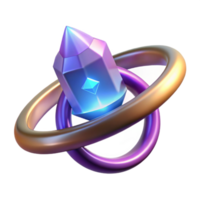 extraordinary vintage 3D Crystal Orb Illustration high resolution png