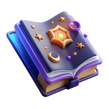 impressionante abstrato celestial livro 3d ilustração exclusivo png