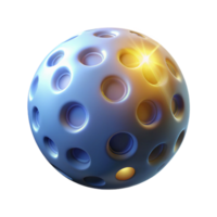 beautiful abstract 3D Abstract Sphere with Holes and Glowing Light high quality png