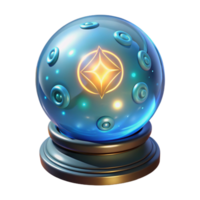 extraordinary classic Glowing Crystal Ball 3D Render authentic png