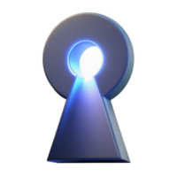 elegant creative Glowing Keyhole 3D Render original png