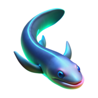 beautiful artistic 3D Render of a Cute Glowing Fish exclusive png