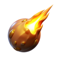 dramatic rustic Golden Comet 3D Render authentic png