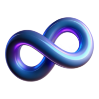 vibrant rustic Abstract 3D Infinity Symbol Render high resolution png