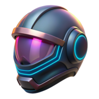 beautiful minimalist Futuristic Helmet 3D Render authentic png